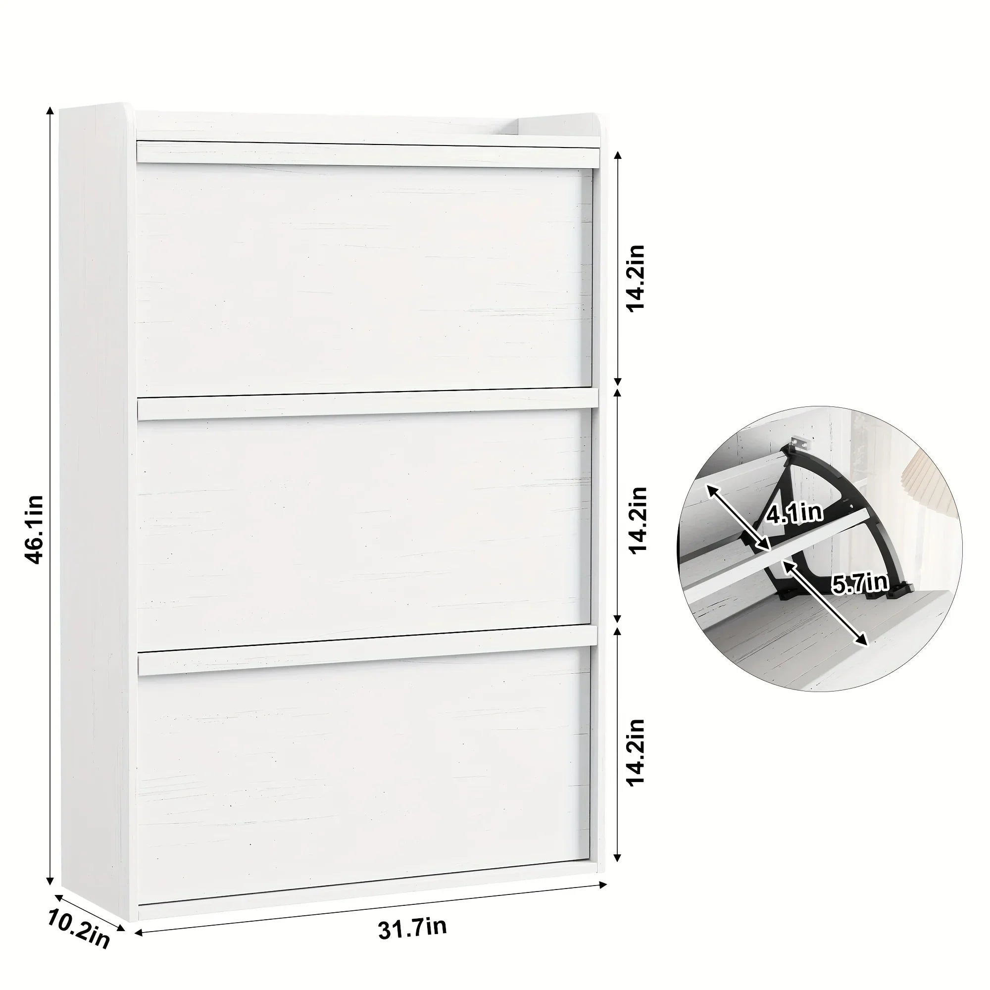 Shoe Cabinet with 3 Flip Drawers, Modern Shoe Storage Organizer with Adjustable Shelves for Entryway, Hallway & Living Room – 80.52cm x 25.91cm x 46.1 House Of Avana
