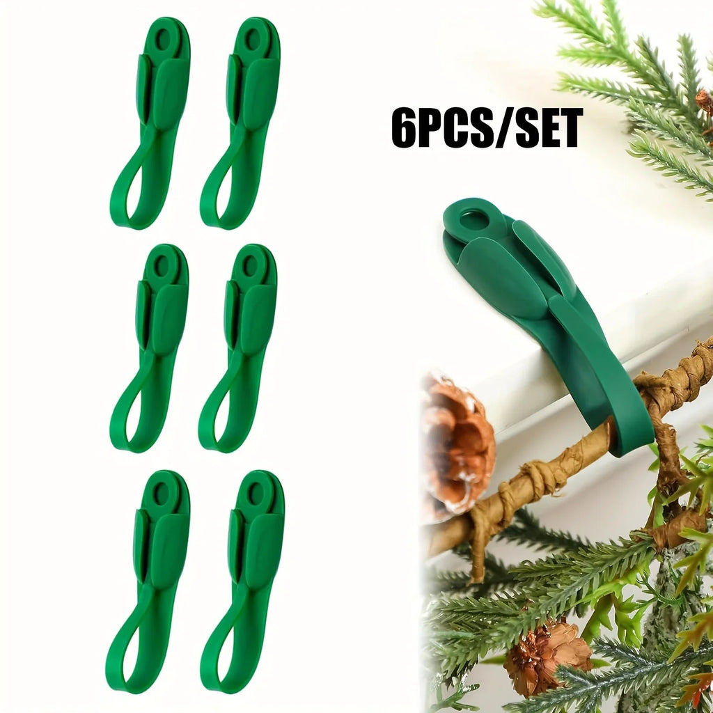 6/12/15pcs Christmas Wreath Hooks Set | Stretchable and Reusable Silicone Adhesive Hangers for Cloaks, Fireplace Stockings, and Wreath Hanging, No-Drill Invisible Installation, Strong Self-Adhesive, Durable Adhesive for Chris House Of Avana