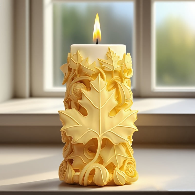 3D Maple Leaf Candle Molds - Durable Silicone Scented Candle & Soap Molds for Elegant Fall Decor, Weddings, Halloween, and Home Accents, Candle Making Supplies, Decorative Molds, Realistic Leaf Design, Highquality Silicone House Of Avana