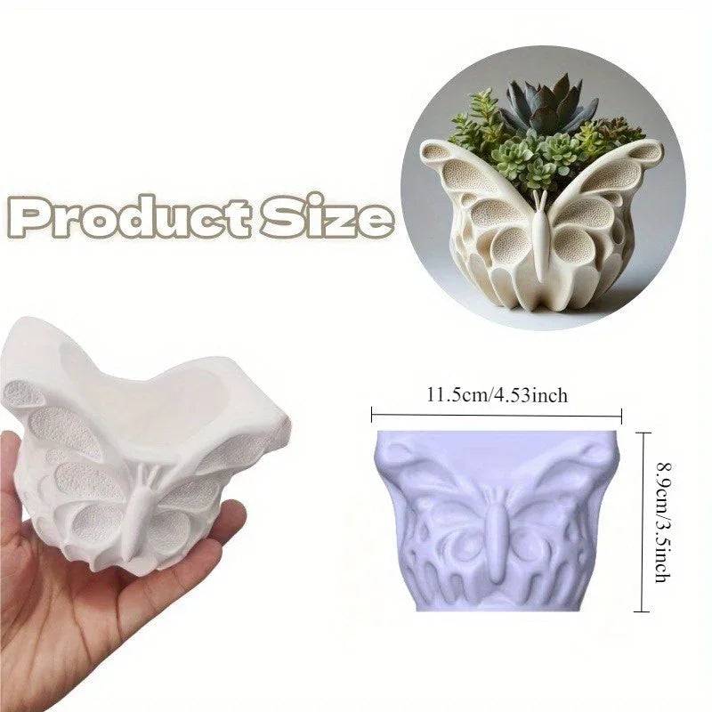 SilkyCast Butterfly Candle Making Mold - Reusable Silicone Mold for DIY Epoxy Resin, Plaster & Clay Crafts, Multi-Purpose for Succulent Planters, Pen Holders & Candle Diffusers - Easy Release Floral Wing Design, Butterfly Dec House Of Avana