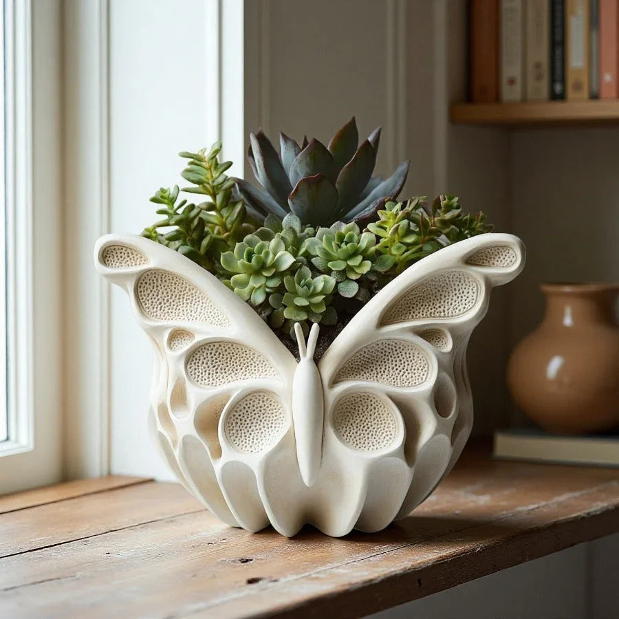 SilkyCast Butterfly Candle Making Mold - Reusable Silicone Mold for DIY Epoxy Resin, Plaster & Clay Crafts, Multi-Purpose for Succulent Planters, Pen Holders & Candle Diffusers - Easy Release Floral Wing Design, Butterfly Dec House Of Avana