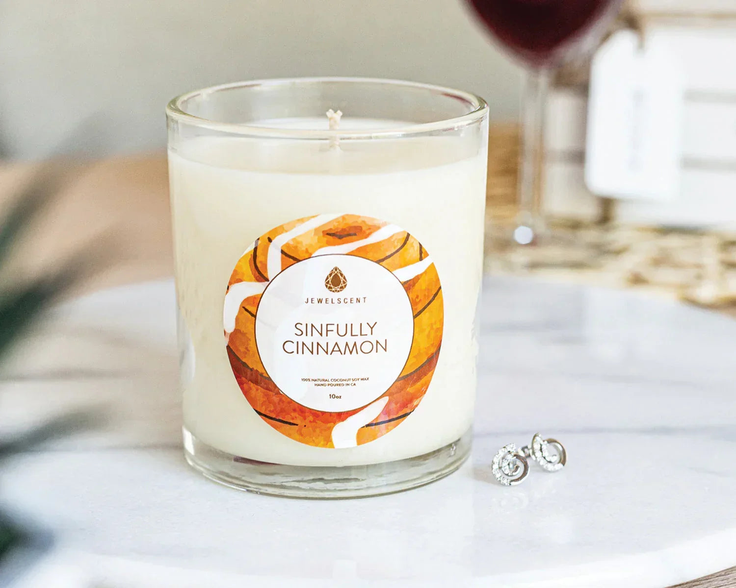 Sinfully Cinnamon 10oz Signature Jewelry Candle JewelScent
