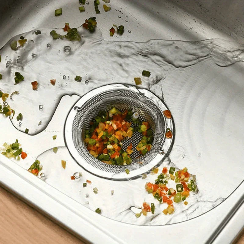 Sink Strainer - Rust-Resistant Stainless Steel with Handle