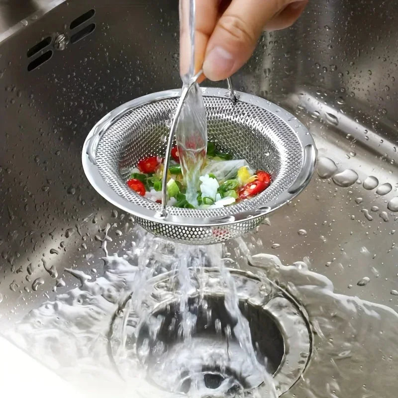 Sink Strainer - Rust-Resistant Stainless Steel with Handle
