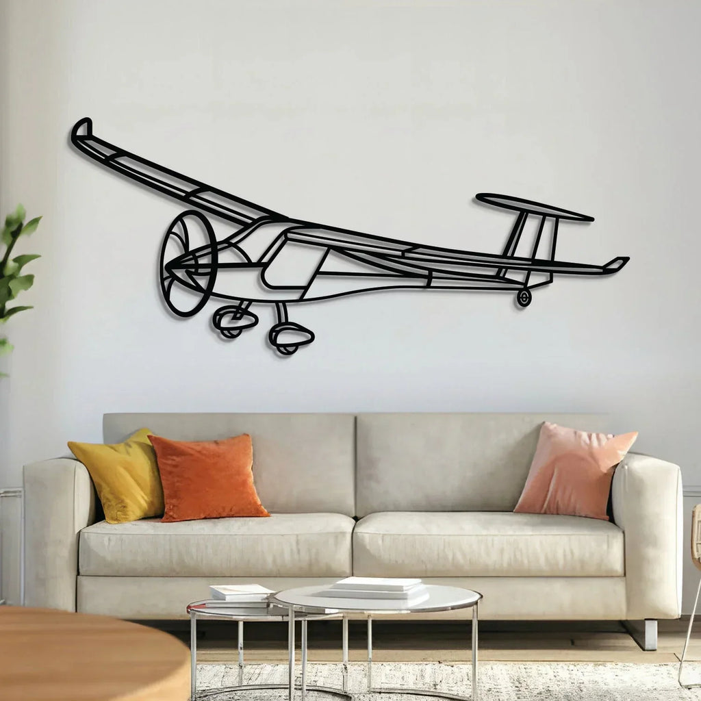 Sinus Max Angle Metal Aircraft Wall Art - Ncp0596, front view - House Of Avana