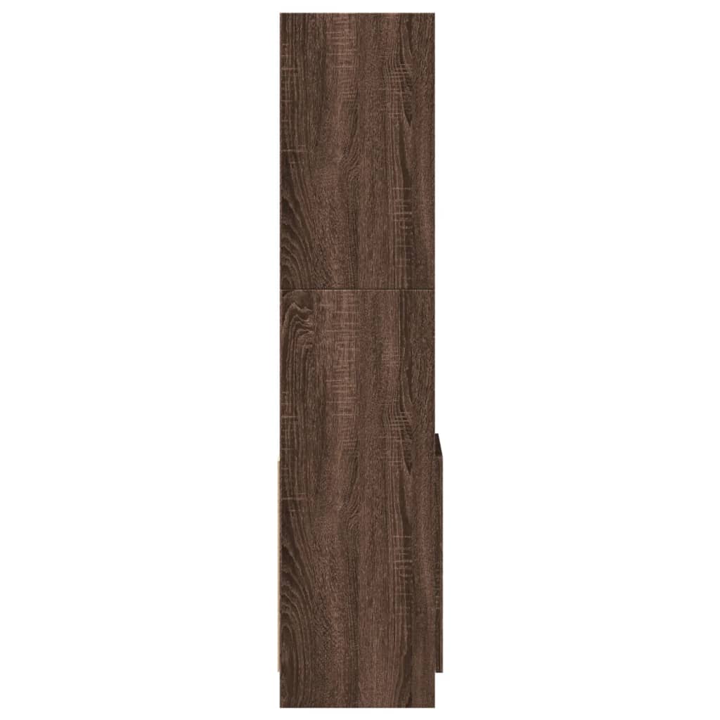 Furniture set, HighboardBrown Oak 92x33x140 cm Engineered Wood, Modern Minimalist, Art Deco, Ample Storage, Ergonomic, Multi-functional, Easy Installation withHardware Included, Suitable for Indoor/Outdoor, Housewarming Gift, House Of Avana