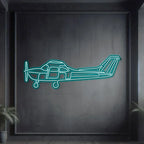 Skyhawk Metal Neon Aircraft Wall Art - Ncn0061, lifestyle image - House Of Avana