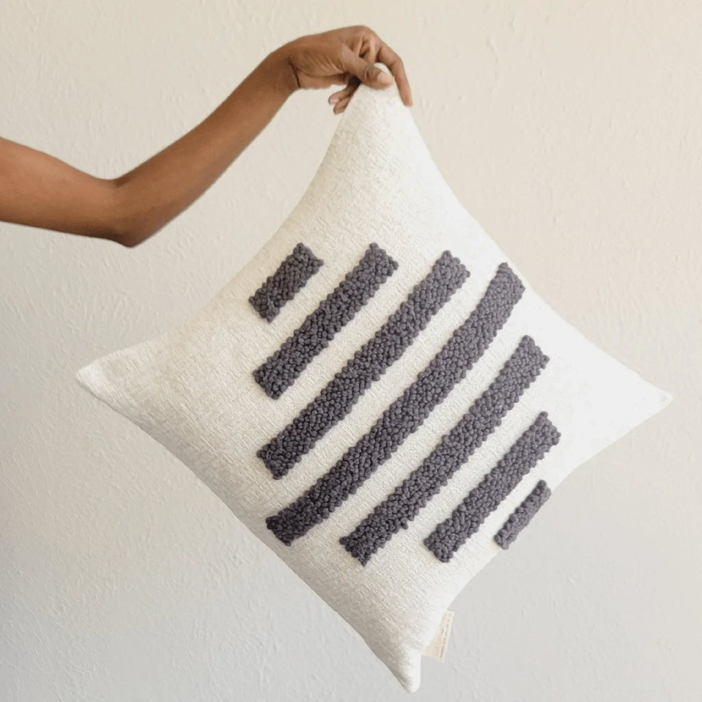 Slatted Diamond Throw Pillow Kanju Interiors