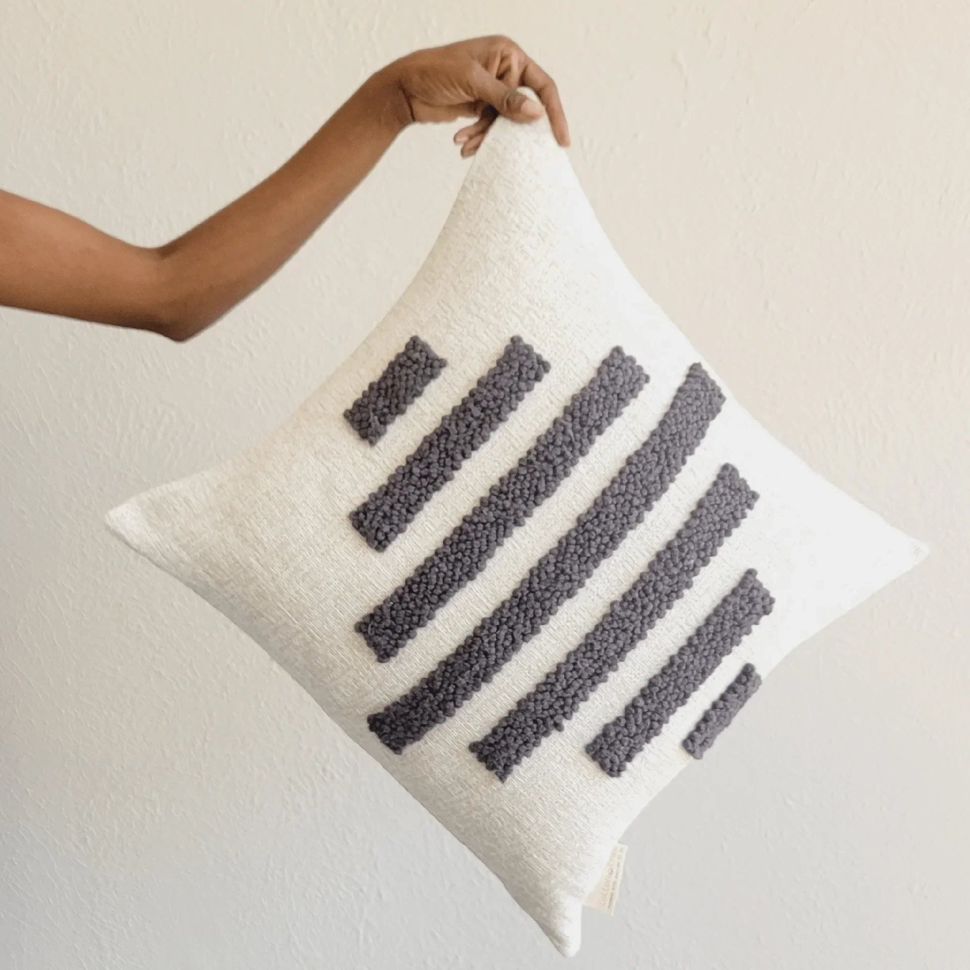 Slatted Diamond Throw Pillow Kanju Interiors