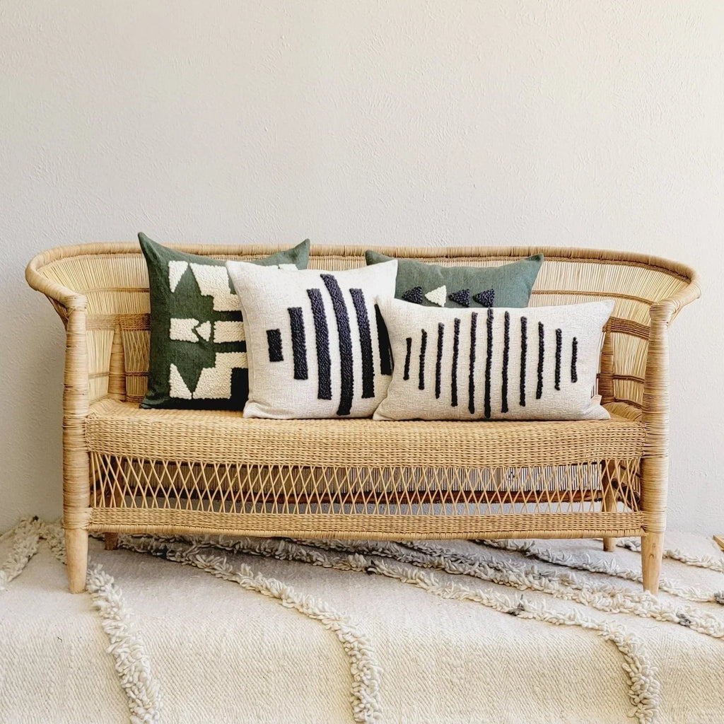 Slatted Diamond Throw Pillow Kanju Interiors