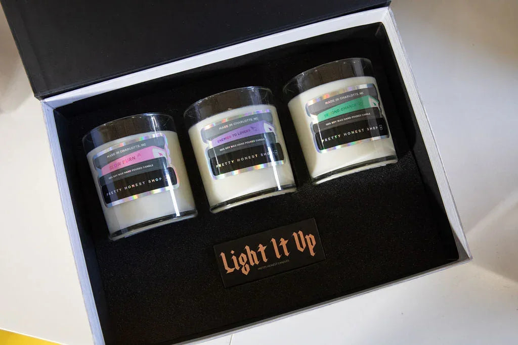 Slow Burn Book Candle Collection Pretty Honest Candles