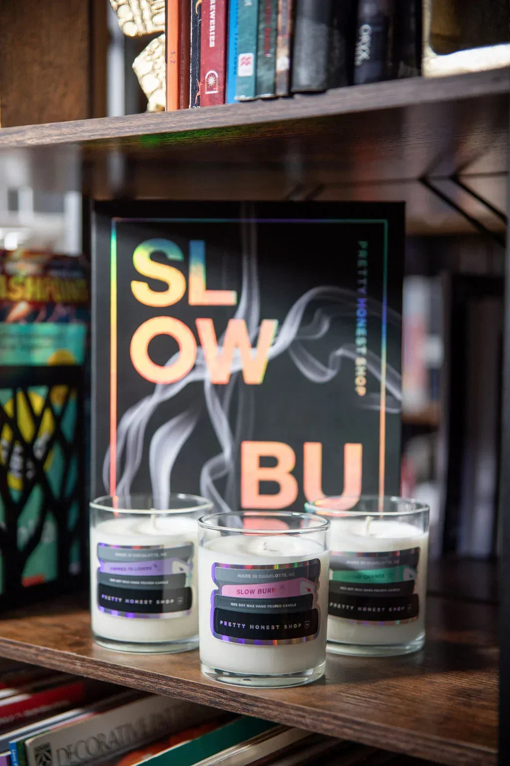 Slow Burn Book Candle Collection Pretty Honest Candles