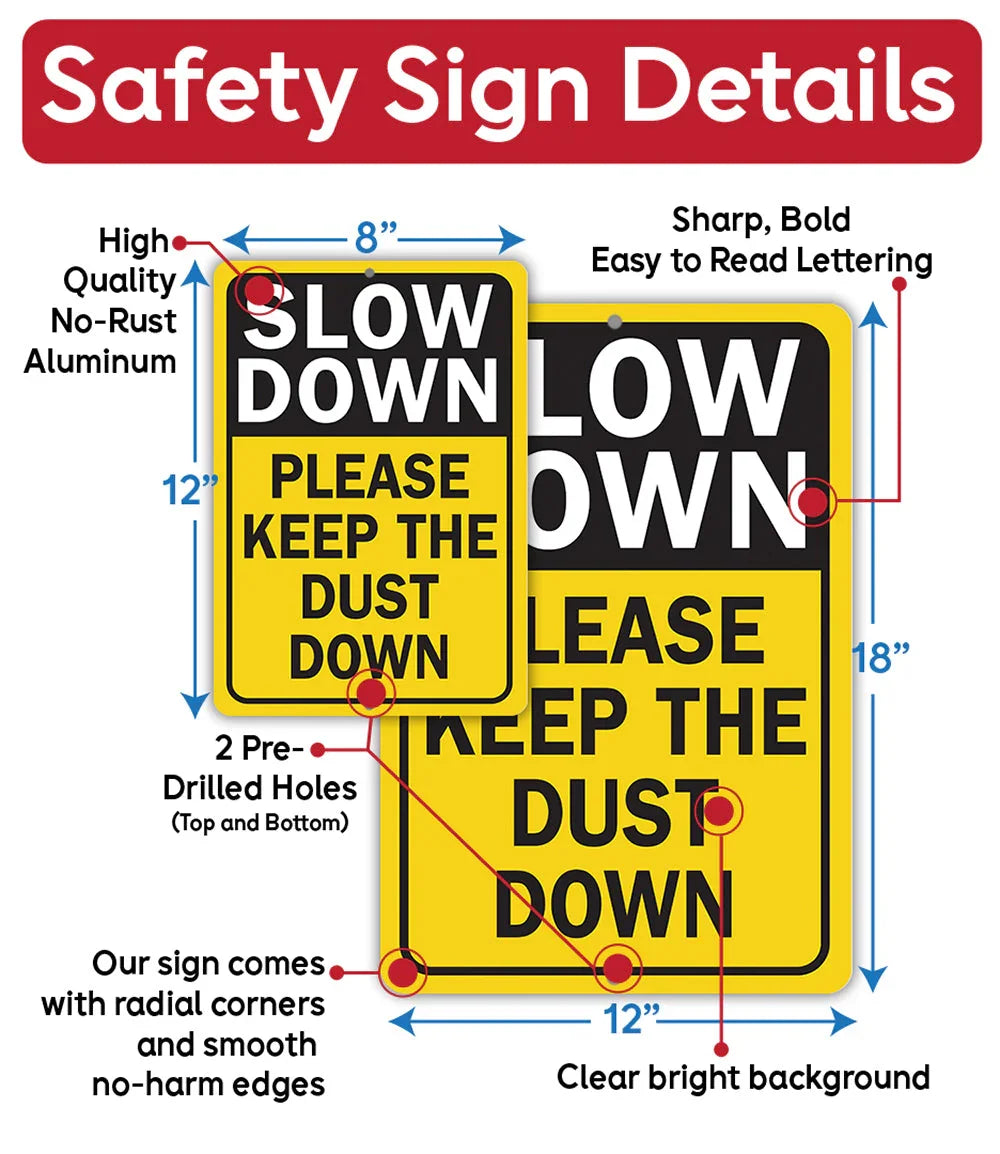 Slow Down Dust Down Metal Sign Lone Star Art