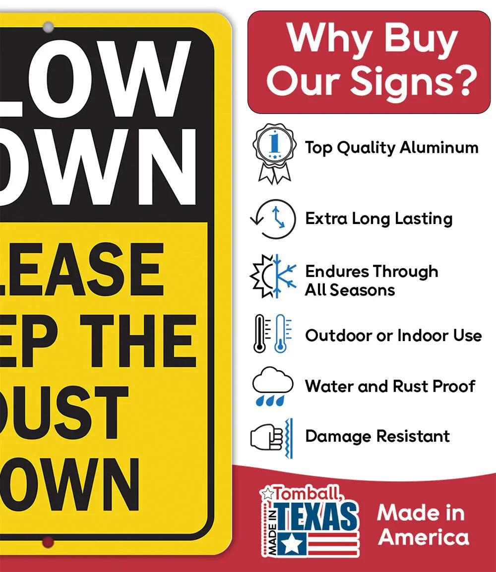 Slow Down Dust Down Metal Sign Lone Star Art