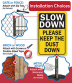 Slow Down Dust Down Metal Sign Lone Star Art