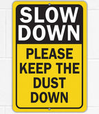 Slow Down Dust Down Metal Sign Lone Star Art