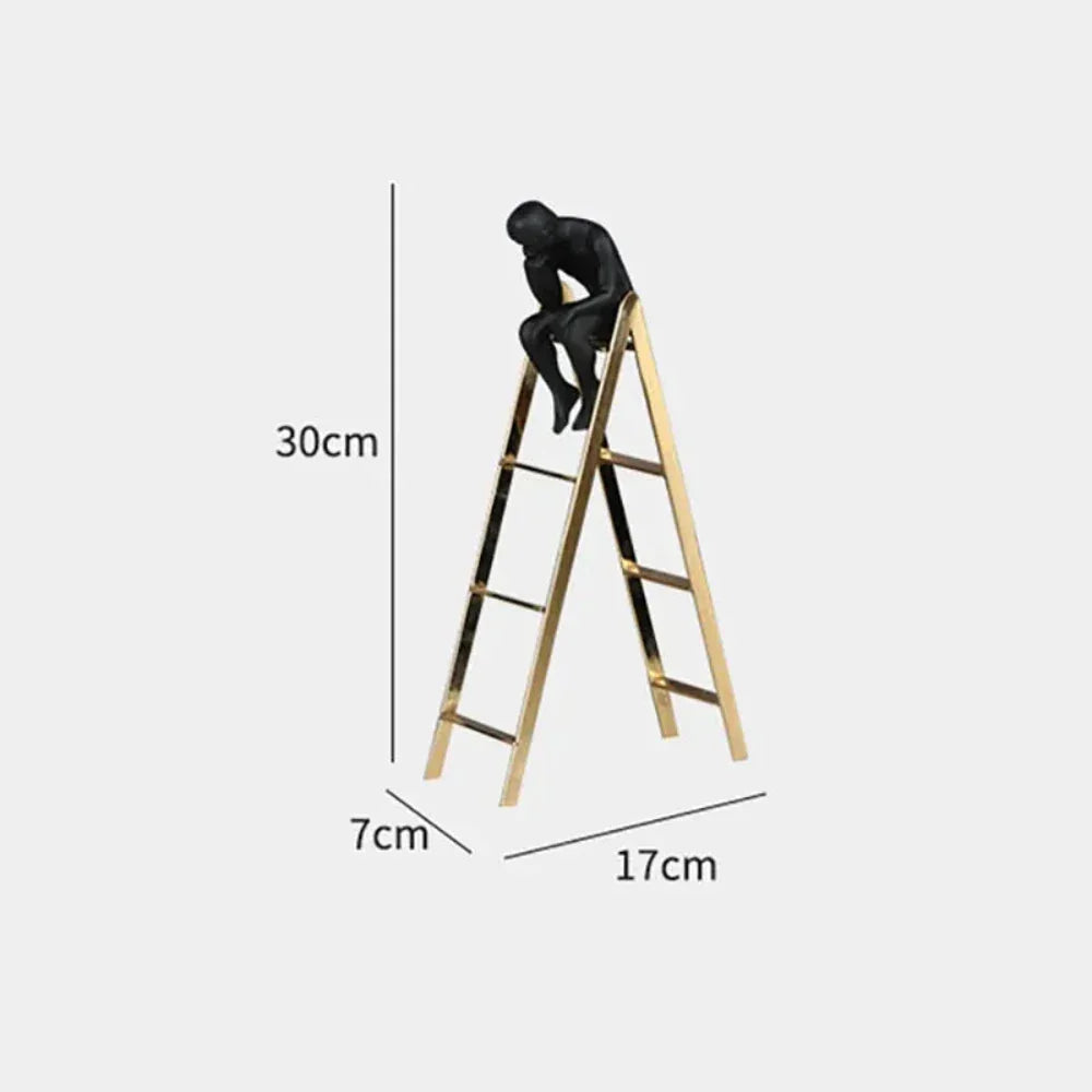 Thinker on a Ladder Character Statue - House Of Avana