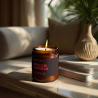 Smells Like Hawkins Lab | Soy Wax Scented Candle, side view - House Of Avana