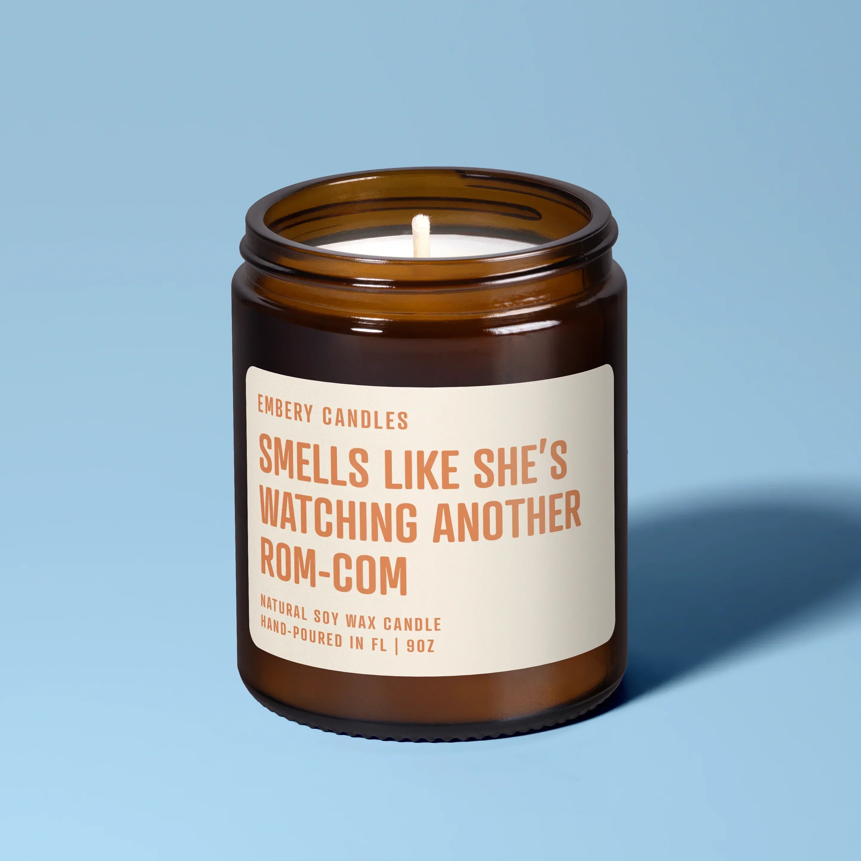 Smells Like She's Watching Another Rom-com | Soy Wax Scented Candle, front view - House Of Avana