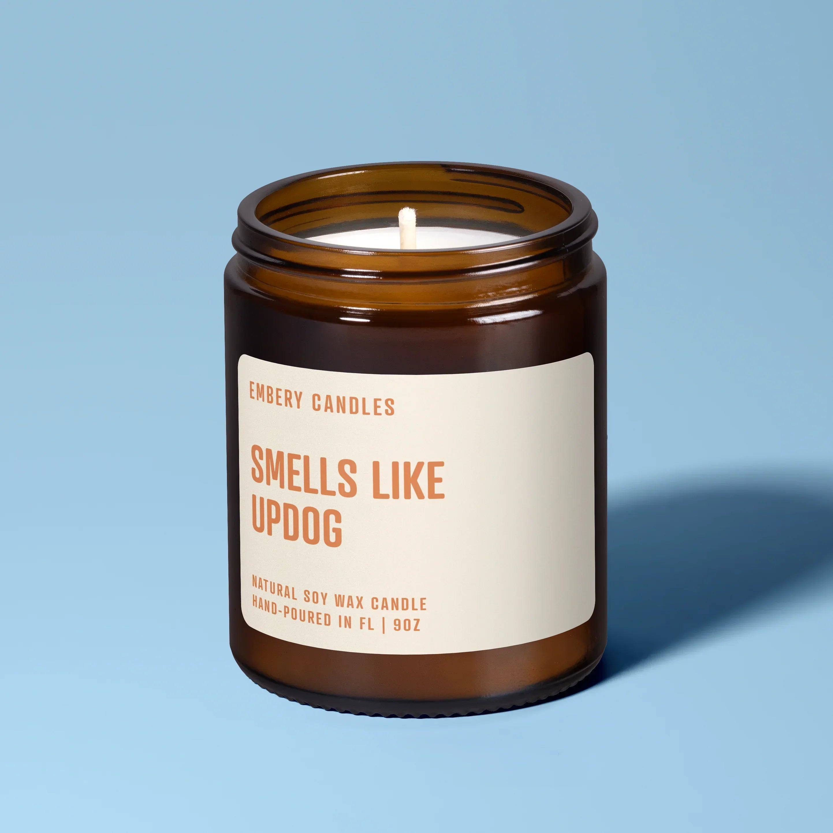 Smells Like Updog | Soy Wax Scented Candle, front view - House Of Avana