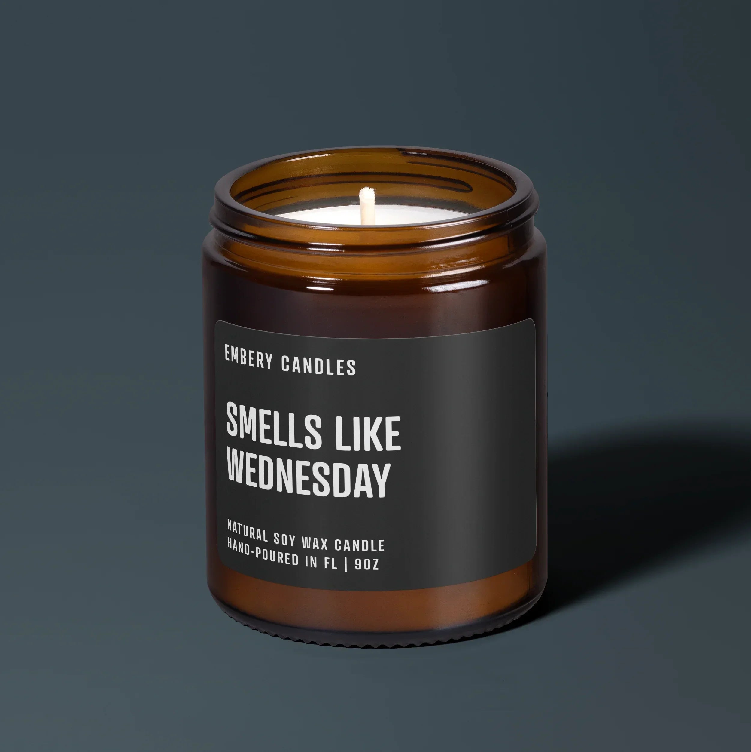 Smells Like Wednesday | Soy Wax Scented Candle, front view - House Of Avana