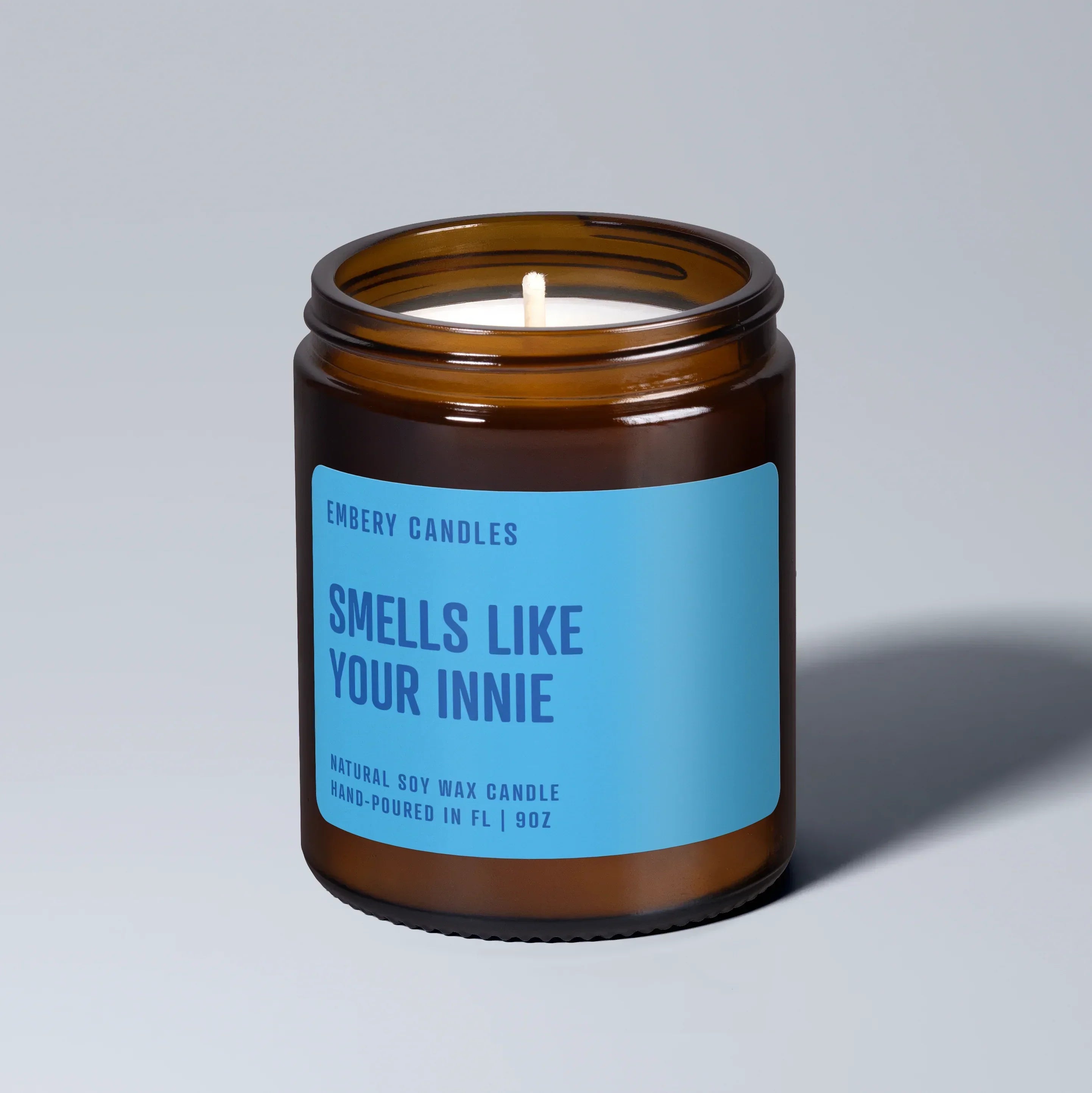 Smells Like Your Innie | Soy Wax Scented Candle, front view - House Of Avana