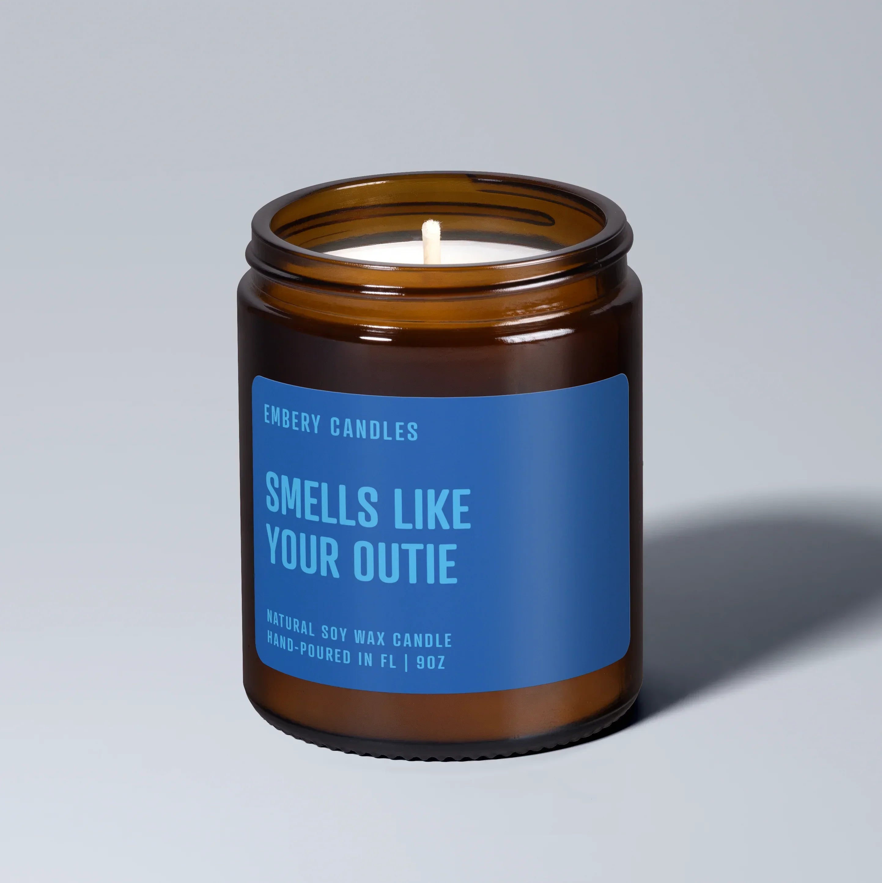 Smells Like Your Outie | Soy Wax Scented Candle, front view - House Of Avana