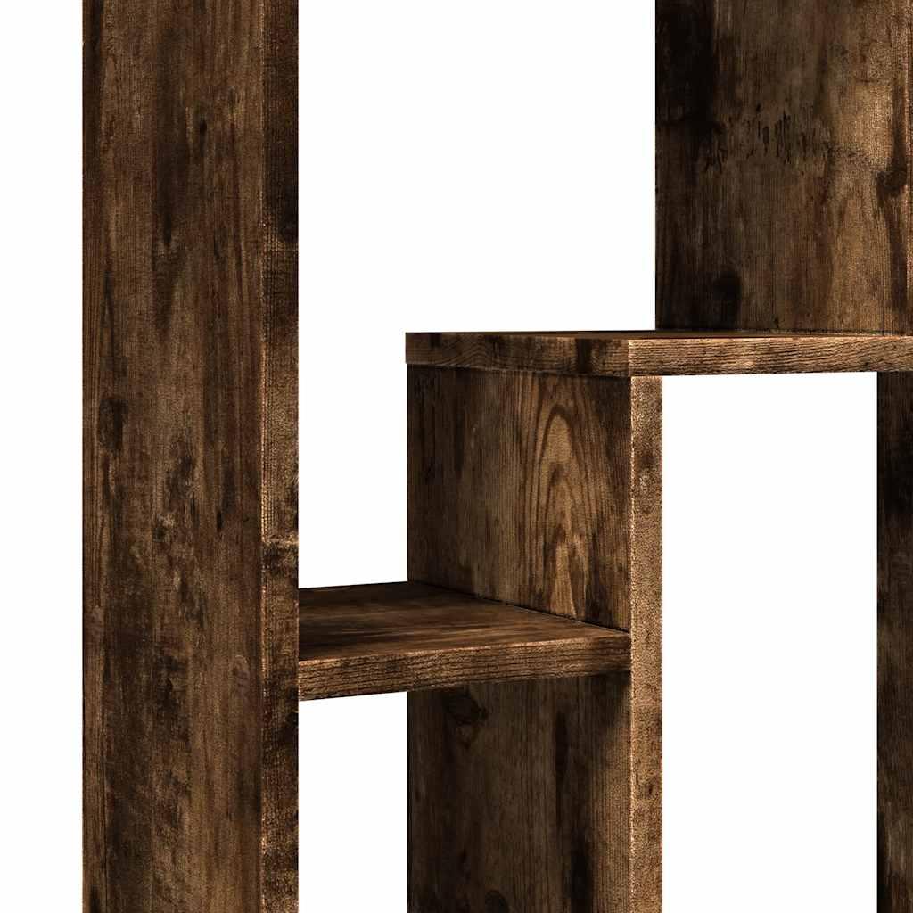 Bookcase Smoked Oak 63X20X90 Cm Engineered Wood- Home Decor, Shelving, Display Racks, Collection Racks, Shoe Racks, Clothes Hangers, Towel Racks, Tool Racks, Sturdy And Durable, Multi-Layer Design, Large Capacity Storage, Eas House Of Avana [[SKU:HOA-BOK-025]]