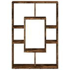 Bookcase Smoked Oak 63X20X90 Cm Engineered Wood- Home Decor, Shelving, Display Racks, Collection Racks, Shoe Racks, Clothes Hangers, Towel Racks, Tool Racks, Sturdy And Durable, Multi-Layer Design, Large Capacity Storage, Eas House Of Avana