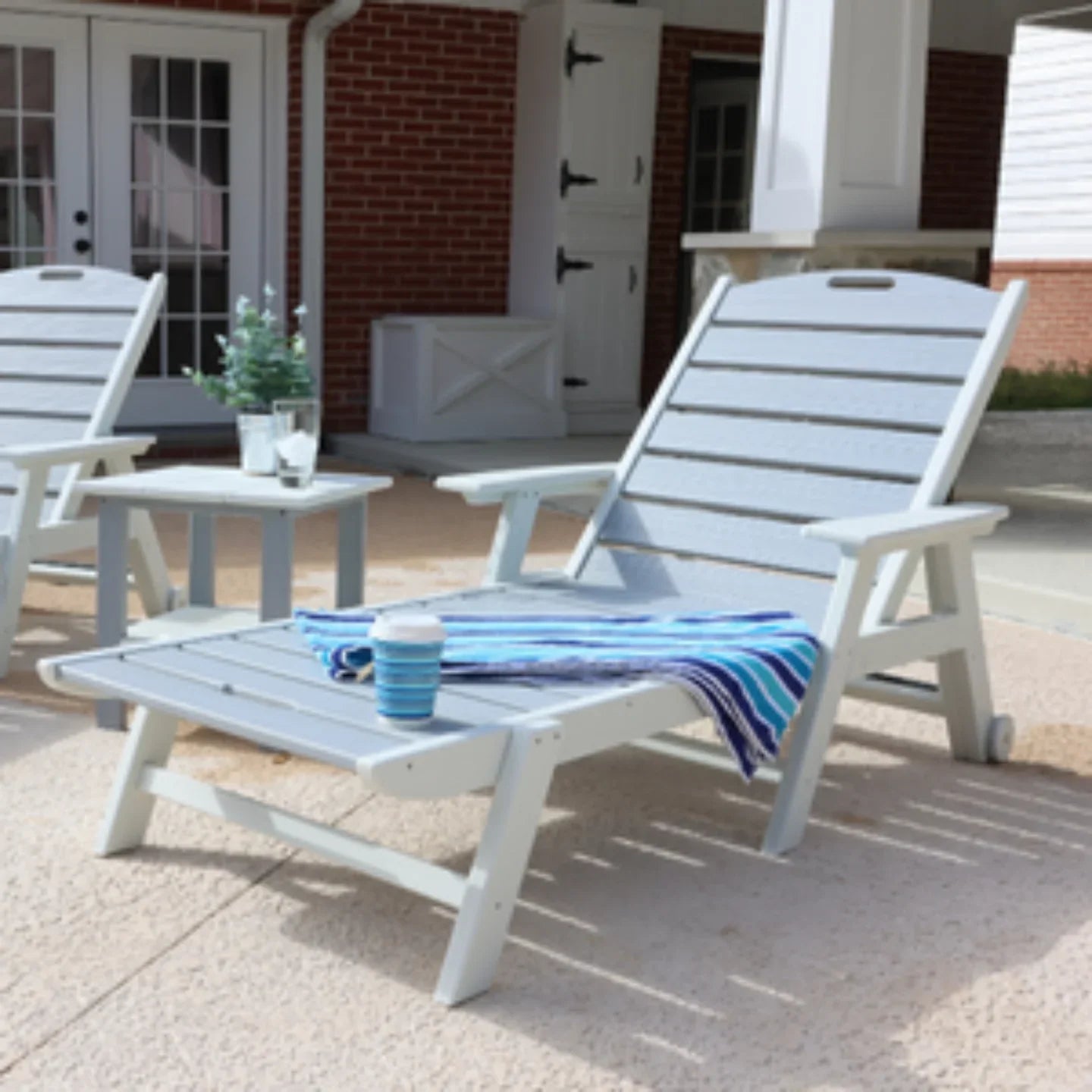 Modern white outdoor lounge chair and garden furniture for patio - House of Avana outdoor furniture collection