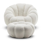 Swivel Sofa - White Boucle Rotation, lifestyle image - House Of Avana