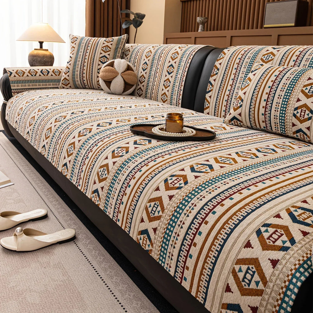 Sofa Cushion - Non-slip Chenille Geometric Multi-size