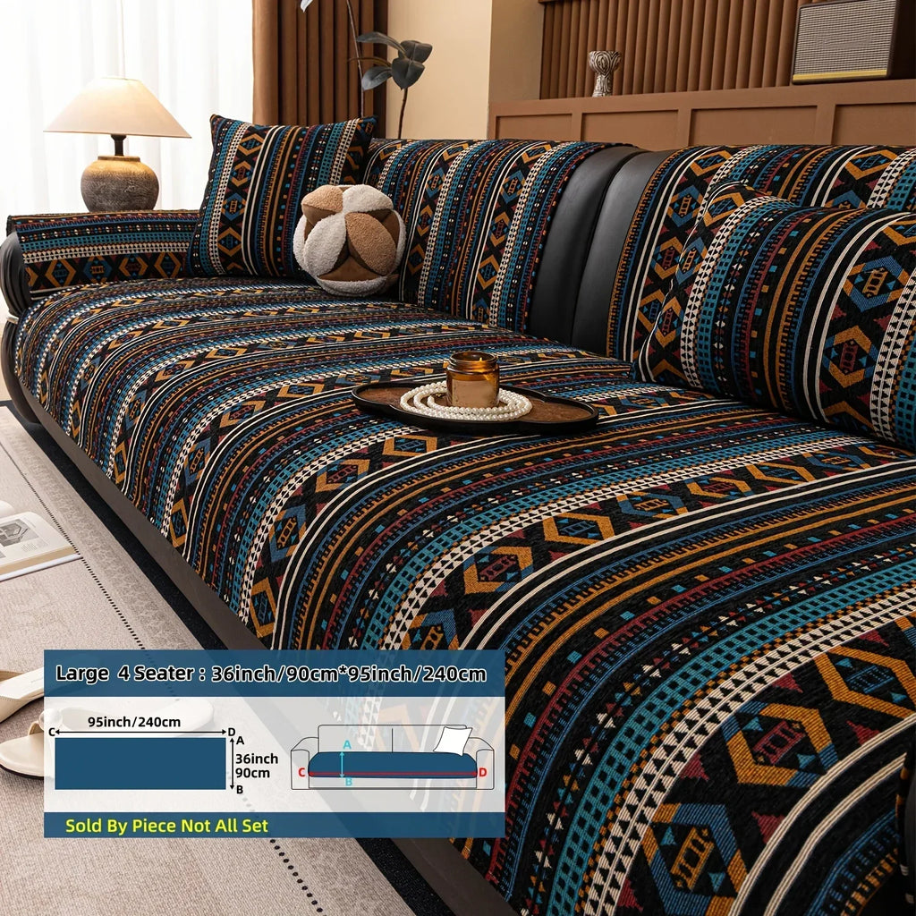 Sofa Cushion - Non-slip Chenille Geometric Multi-size