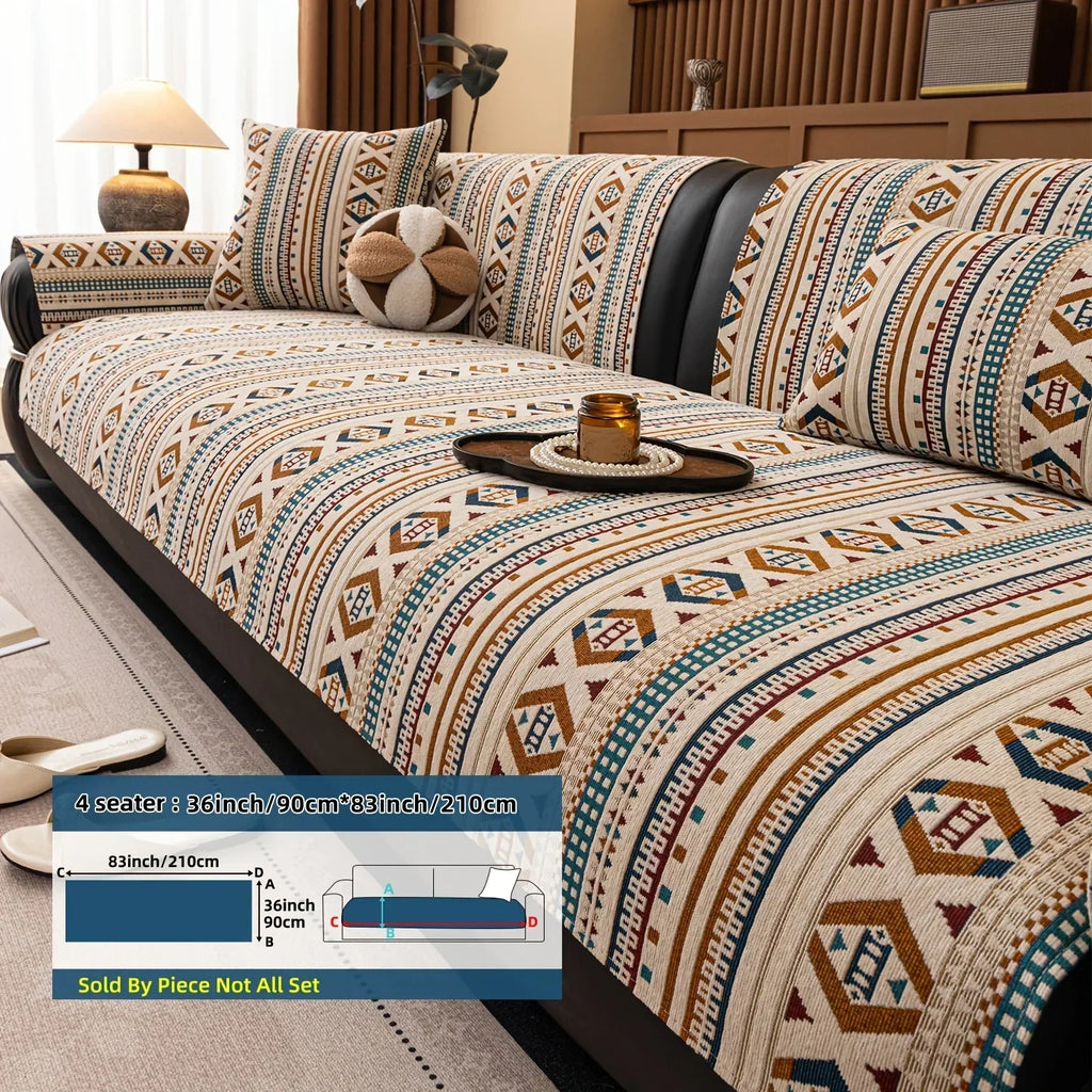 Sofa Cushion - Non-slip Chenille Geometric Multi-size