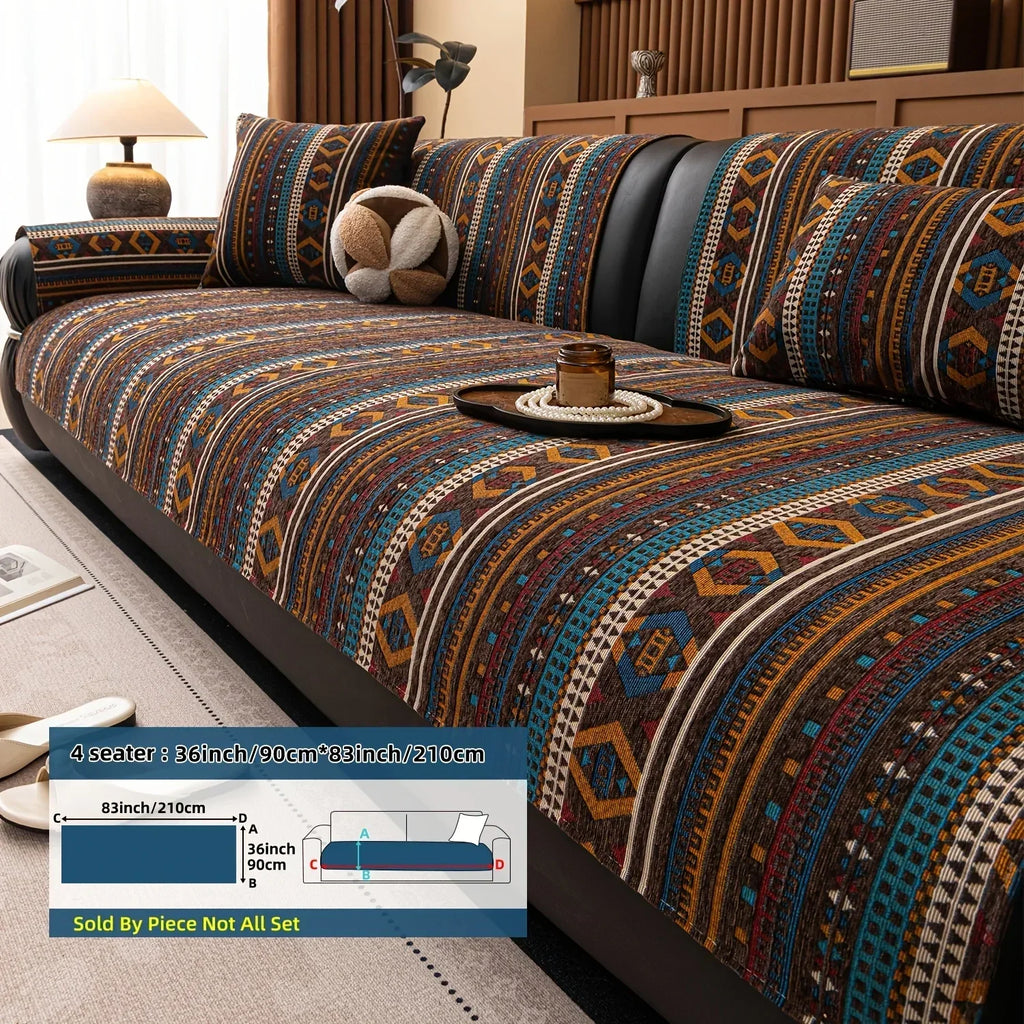 Sofa Cushion - Non-slip Chenille Geometric Multi-size