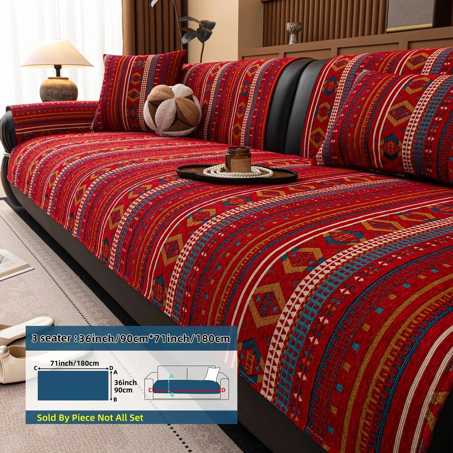 Sofa Cushion - Non-slip Chenille Geometric Multi-size