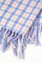 Sofia Plaid Kitchen Towel in Periwinkle Blue and Pink Archive New York