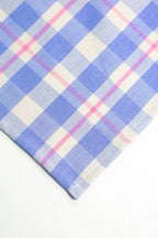 Abigail Plaid Placemat in Periwinkle Blue and Pink Archive New York
