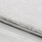 Soft Area Rug with Anti-Slip Backing Washable - Silver RugYourHome