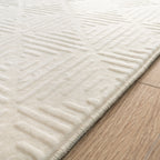 Soft Washable Area Rug Aspen with High-low Pattern, close-up view - House Of Avana