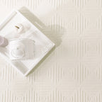 Soft Washable Area Rug Aspen with High-low Pattern, texture detail - House Of Avana