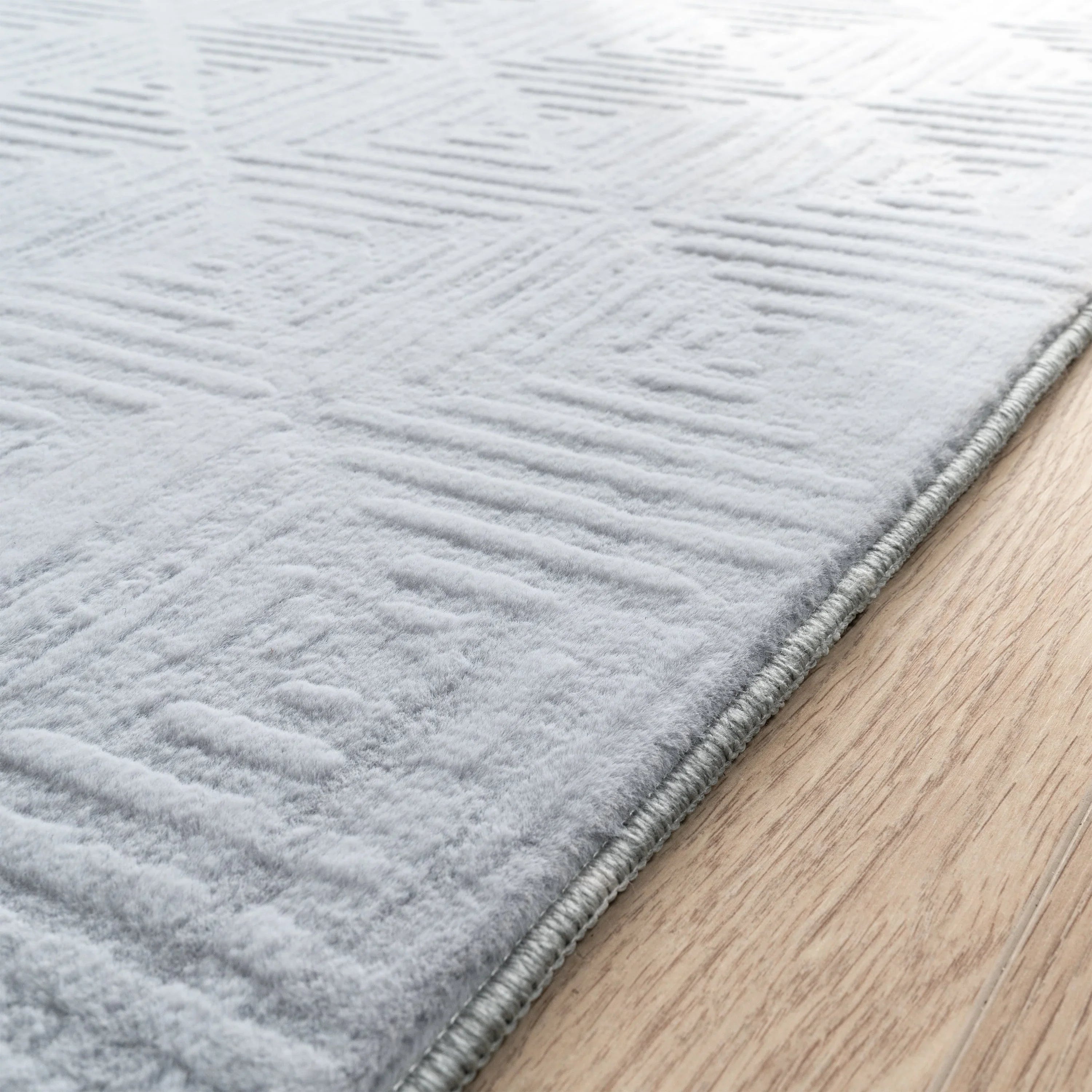 Soft Washable Area Rug Aspen with High-low Pattern, in-use display - House Of Avana