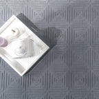 Soft Washable Area Rug Aspen with High-low Pattern, side view - House Of Avana