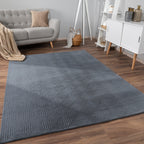 Soft Washable Area Rug Aspen with High-low Pattern, front view - House Of Avana