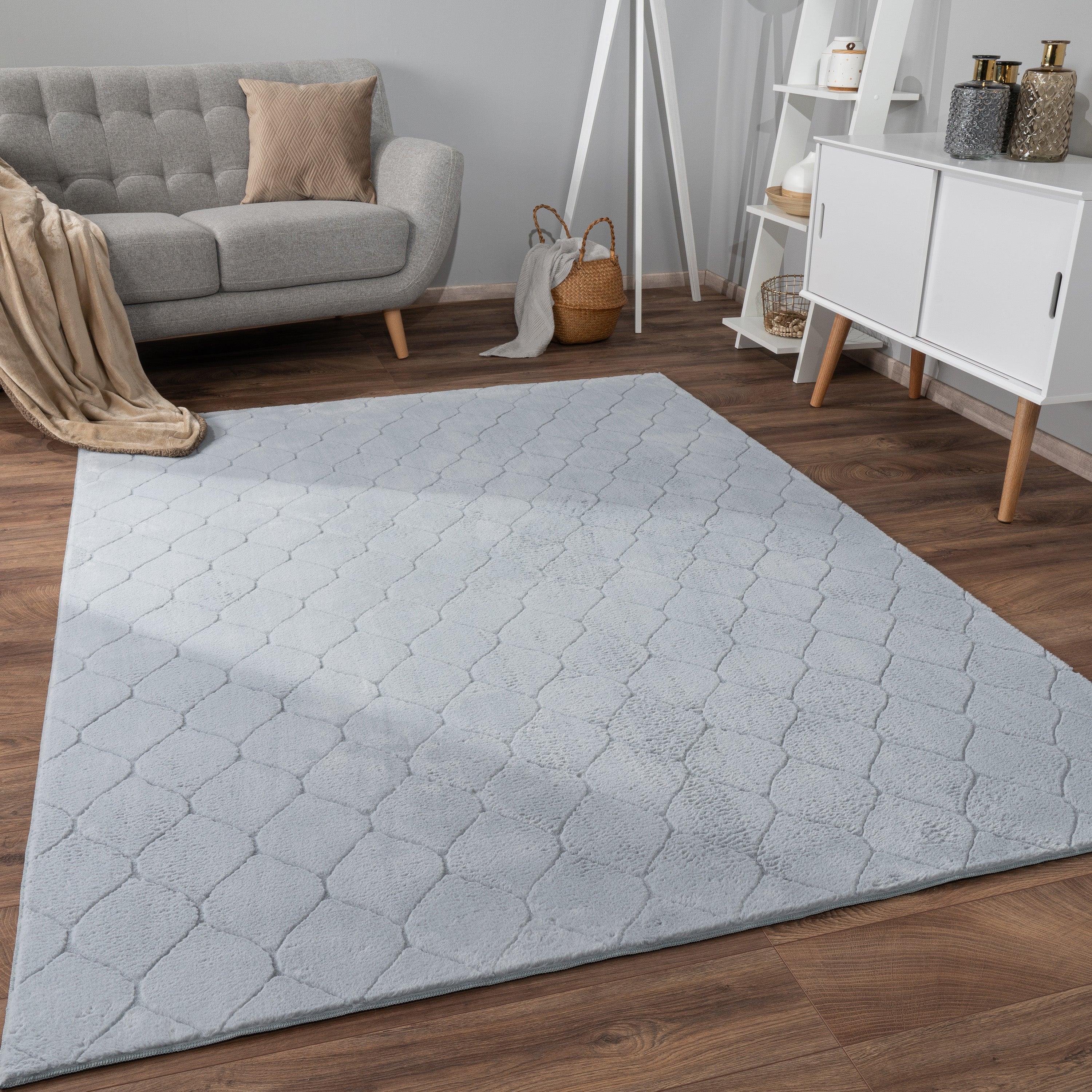 Soft Washable Area Rug Aspen with Moroccan Pattern, dimensions view - House Of Avana