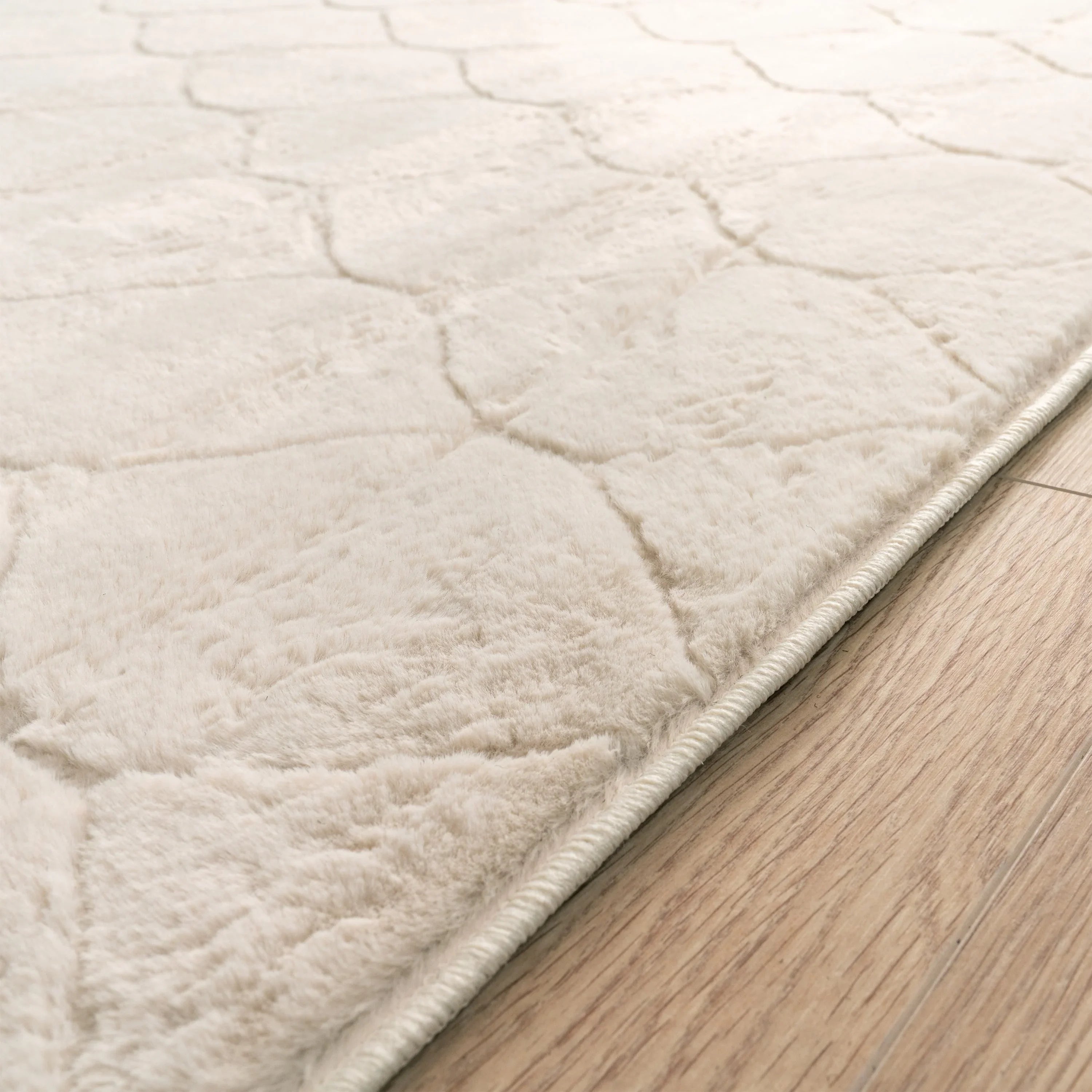 Soft Washable Area Rug Aspen with Moroccan Pattern, top view - House Of Avana