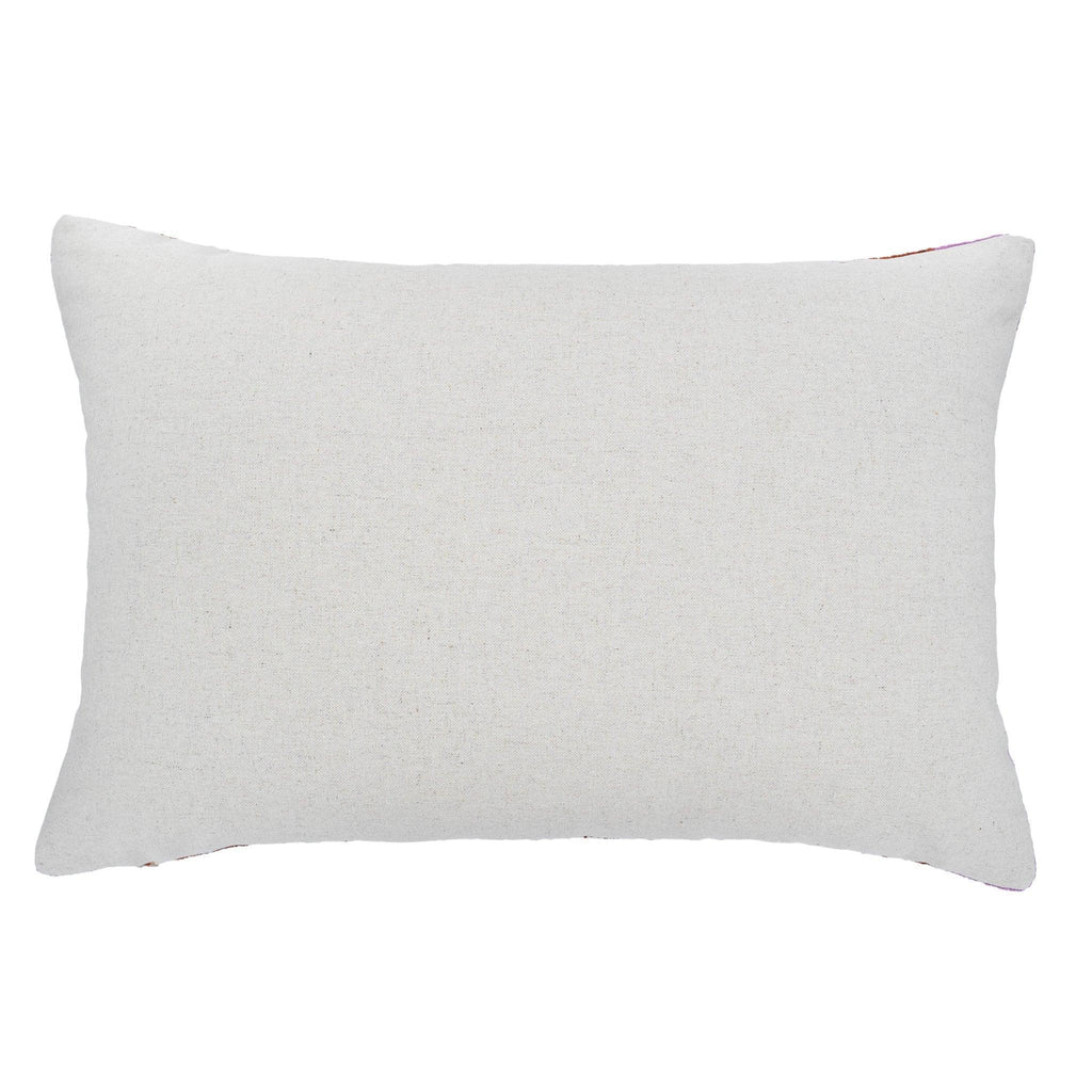 Soho Silk Velvet Ikat Throw Pillow Cover X 24, side view - House Of Avana