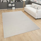 Solid Flatweave Rug Porto for Living Room - Cream RugYourHome
