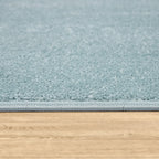 Solid Flatweave Rug Porto for Living Room - Light Blue RugYourHome