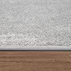 Solid Flatweave Rug Porto for Living Room - Silver RugYourHome